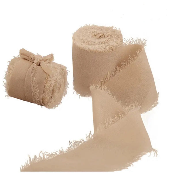 Chiffongband 500 cm champagne