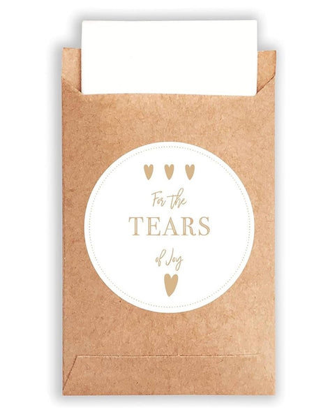 5-pack näsdukskuvert glädjetårar tears of joy bruna