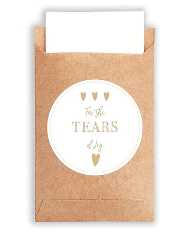 5-pack näsdukar glädjetårar tears of joy bruna