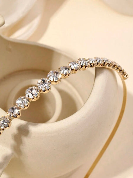Diadem guld med stenar