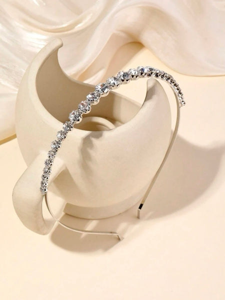 Diadem silver med stenar
