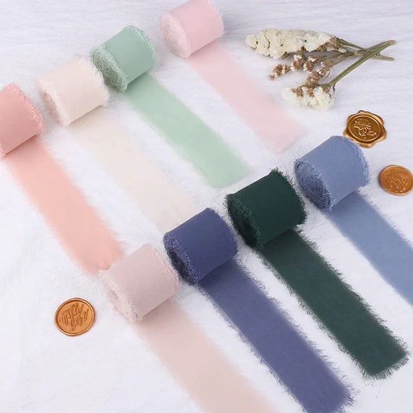Chiffongband 500 cm rosa