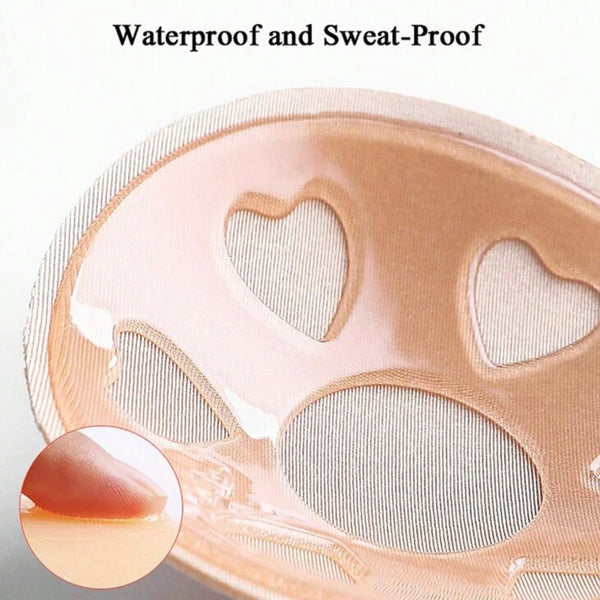 Självhäftande push up BH bröstvårtskydd hudfärg (nude, beige)