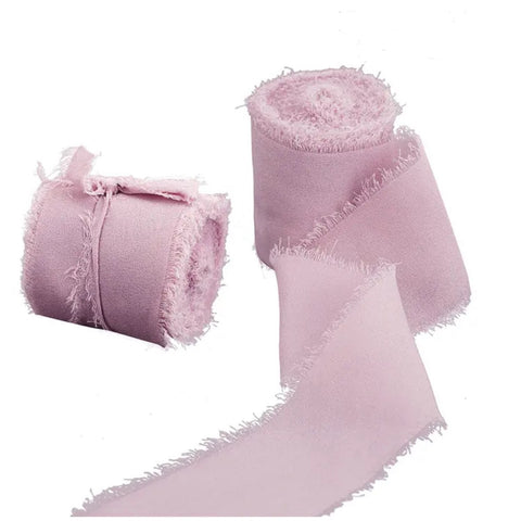 Chiffongband 500 cm rosa