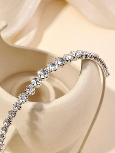 Diadem silver med stenar