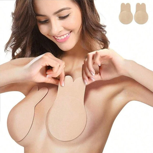 Självhäftande push up BH bröstvårtskydd hudfärg (nude, beige)
