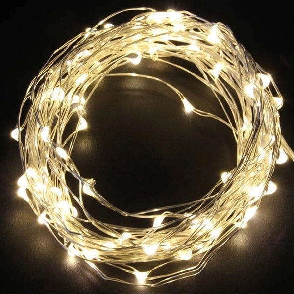 LED-ljusslinga 1000 cm/10m varm vit (100 LEDs)