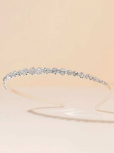 Diadem silver med stenar