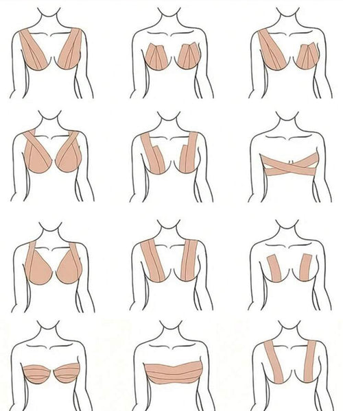 3,8 cm x 5 m hudfärgad kroppstejp/brösttejp