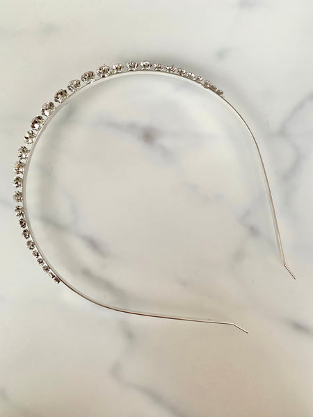 Diadem silver med stenar