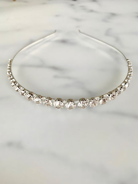 Diadem silver med stenar