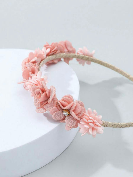 Diadem rosa blommor