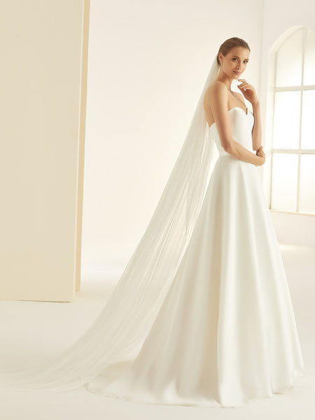 Brudslöja Bianco Evento 220 cm glittertyll (S363) ivory