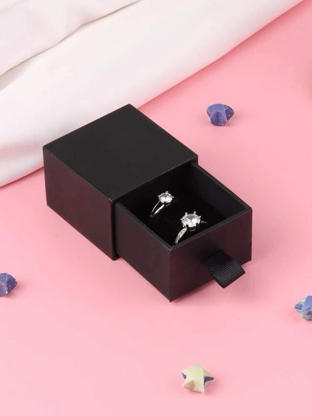Ringask svart (presentask/ringbox)