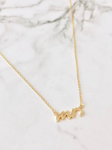Halsband Mrs i guldfärg