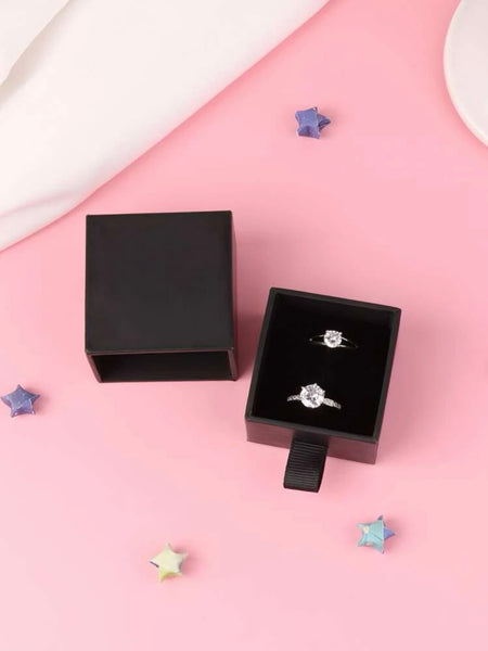 Ringask svart (presentask/ringbox)