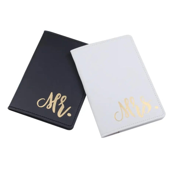 Passfodral & bagagetag Mr & Mrs
