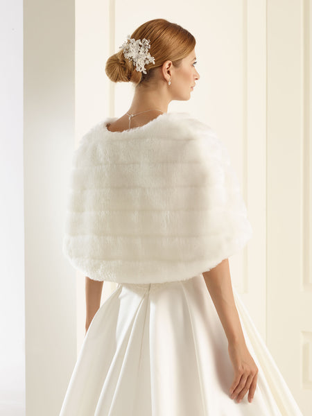 Bolero fuskpäls Bianco Evento elfenben (E139) onesize