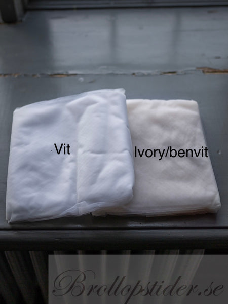 Brudcape / mantel i tyll, off white