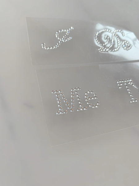 Skodekoration ”I do” & ”Me too”, silverstenar