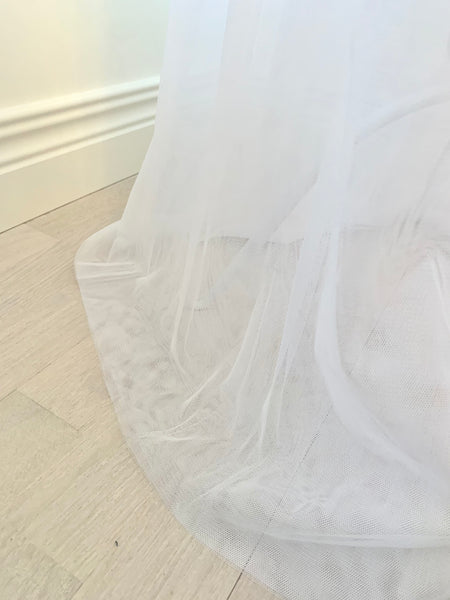 Extrakjol underkjol med knytband i satin, off white onesize