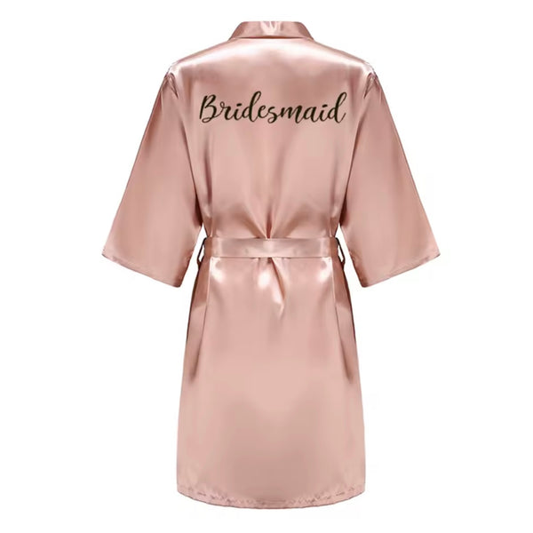 Kimono ”Bridesmaid” dusty rose - morgonrock