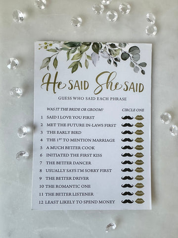 Kort ”He said She said”-lek