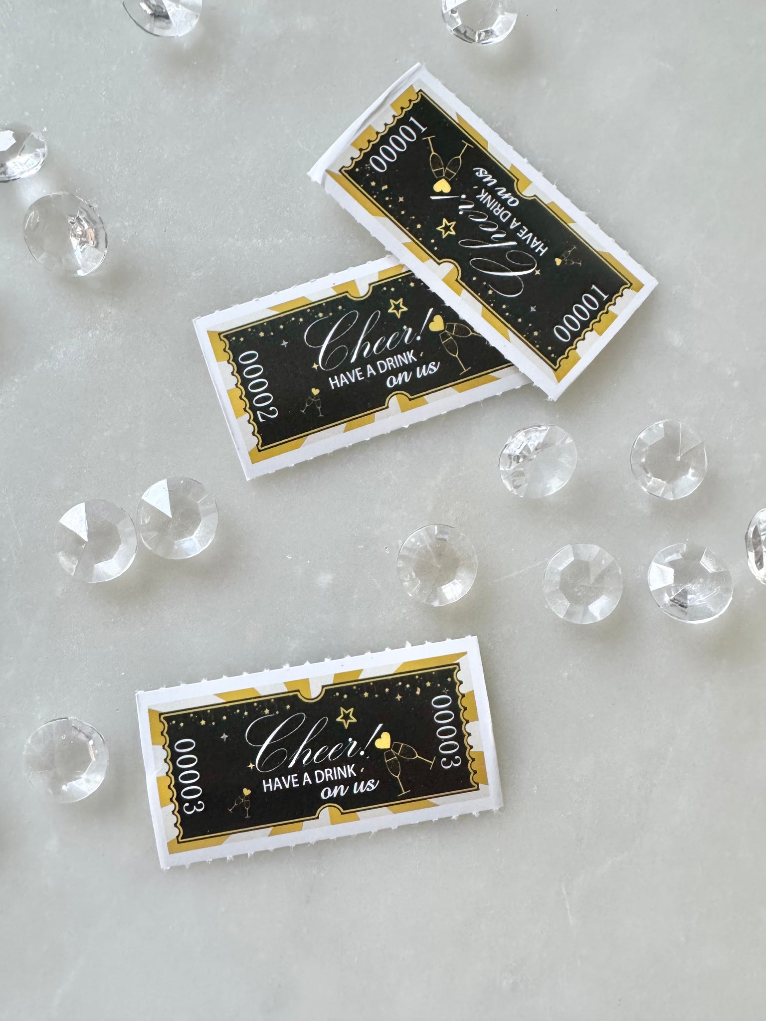 Drinkbiljett svart & guld