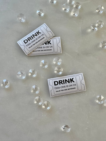 Drinkbiljett vit