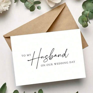 Kort till min man ”To my husband on our wedding day”