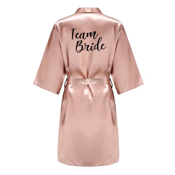 Kimono ”Team Bride” dusty rose - morgonrock