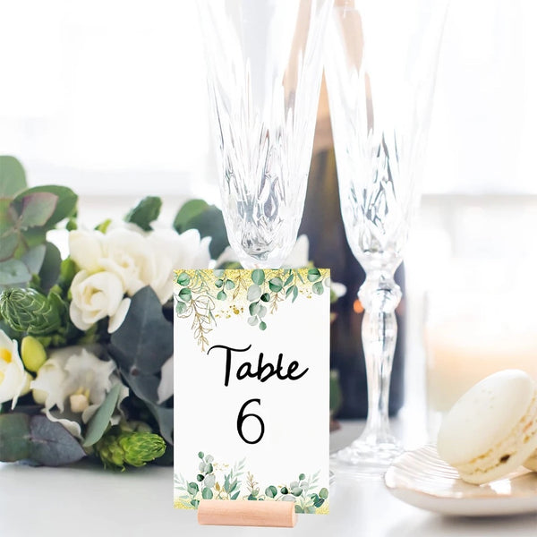 Bordsnummer bröllop 1-10 inkl hållare (bordsnumrering)