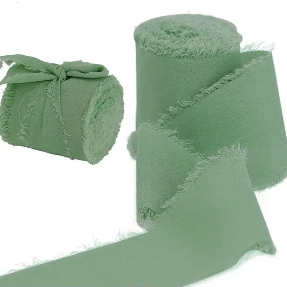 Chiffongband 500 cm grön
