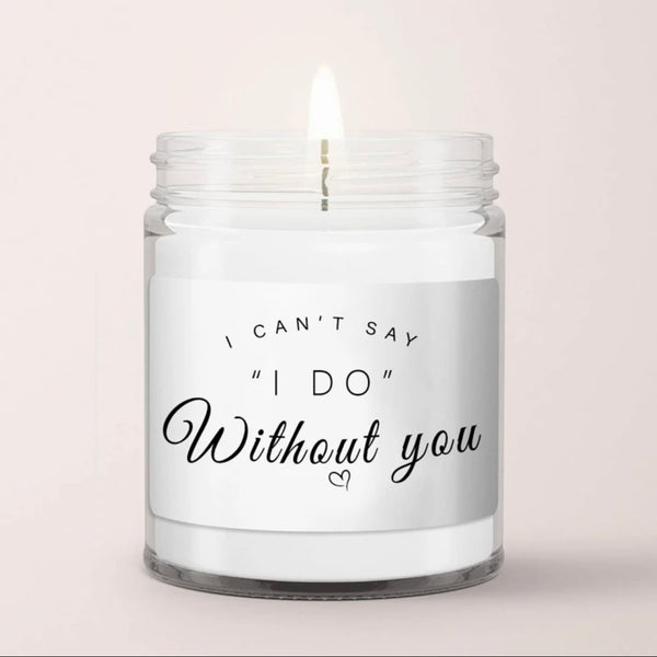 5-pack etikett flaska ”I can’t say I do without you” - fråga din brudtärna