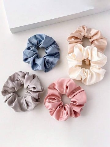 5-pack scrunchies hårsnoddar