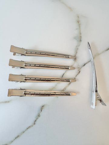 5-pack hair clips hårklämmor silver