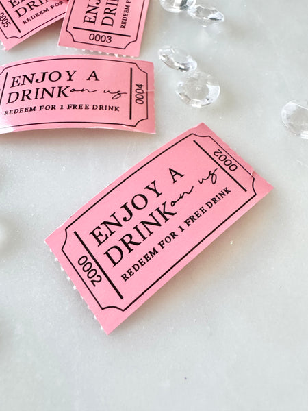 Drinkbiljett rosa