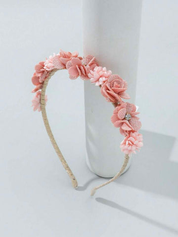 Diadem rosa blommor