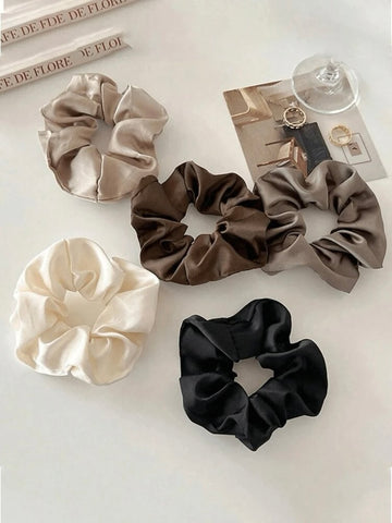 5-pack scrunchies hårsnoddar