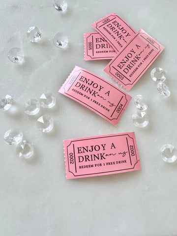 Drinkbiljett rosa