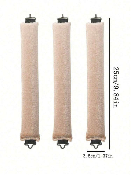 3-pack värmefria hårlockare beige Heatless Curls