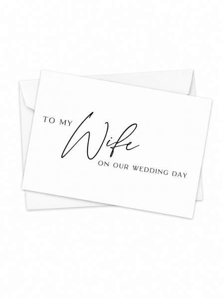 Kort till min fru ”To my wife on our wedding day”+ kuvert