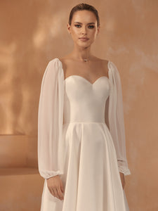 Chiffongärmar Bianco Evento (ärmar brudklänning R001)