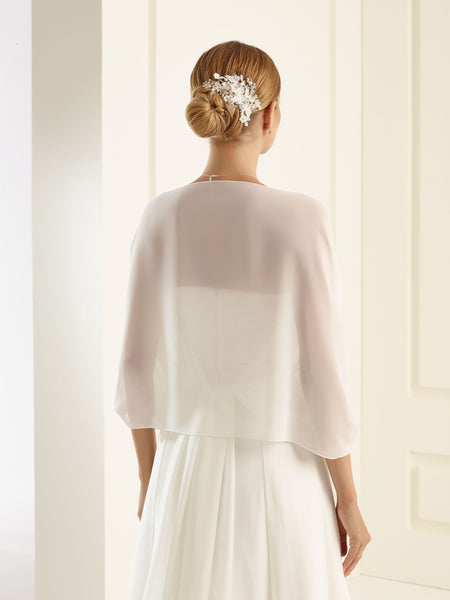 Scarf/sjal i chiffong Bianco Evento ivory onesize (E9)