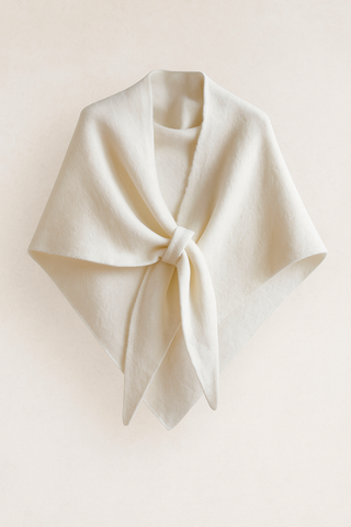 Värmande sjal i ivory/creme