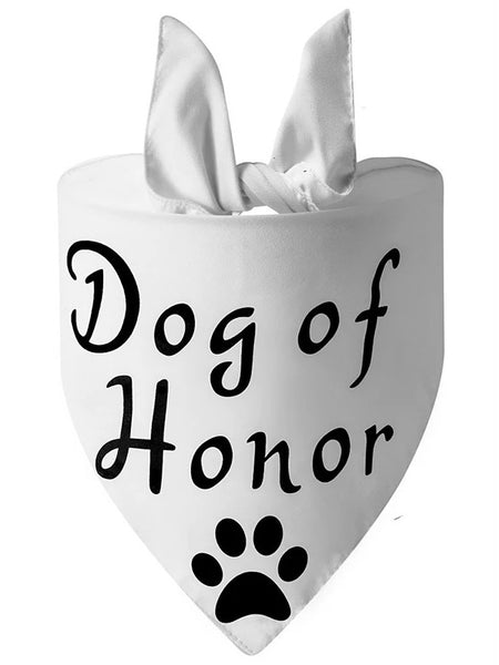 Hundscarf Dog of honor vit (bandana)