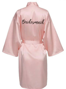 Kimono ”Bridesmaid” ljusrosa - morgonrock