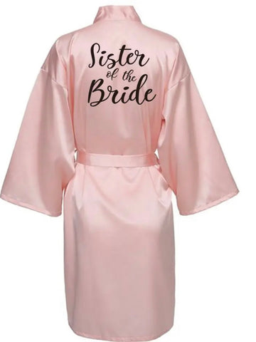 Kimono ”Sister of the Bride” ljusrosa - morgonrock