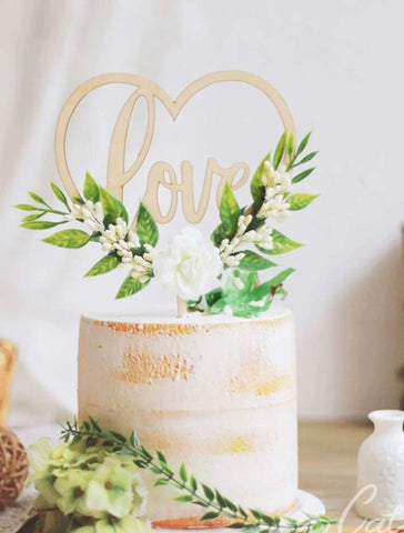 Cake topper/tårtdekoration Love till bröllopstårta mm