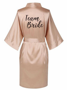 Kimono ”Team Bride” dusty rose - morgonrock
